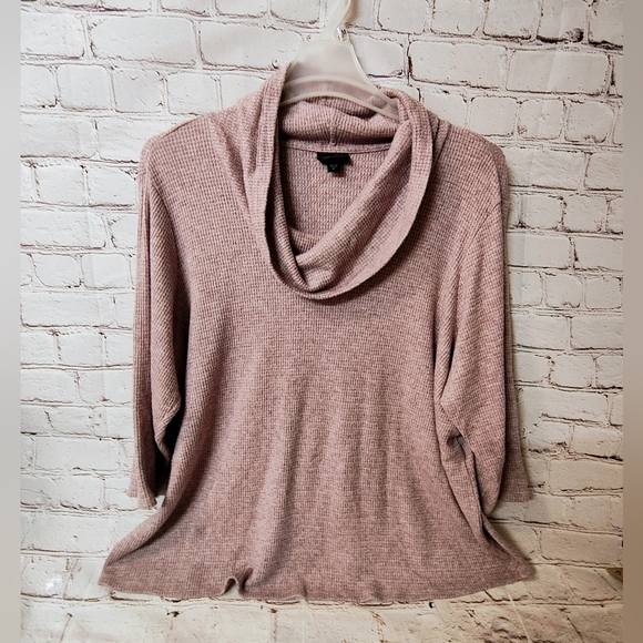 J. Jill Sweaters - J.Jill Wearever Waffle Knit Lavender Purple Cowl Neck 3X Pullover Sweater Flowy